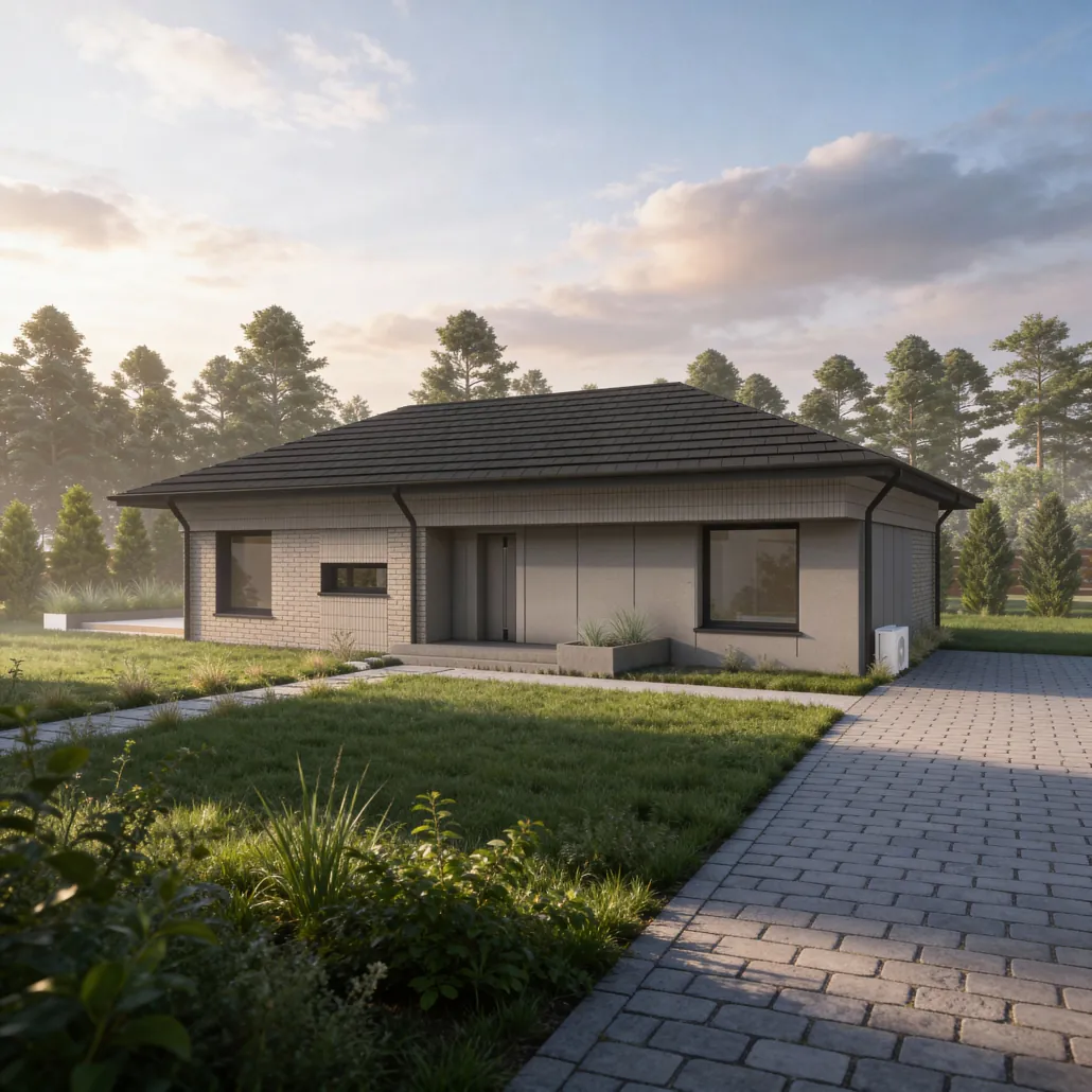 Parterowy dom z keramzytu PREF105