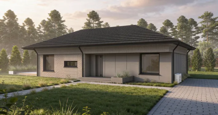 Parterowy dom z keramzytu PREF105