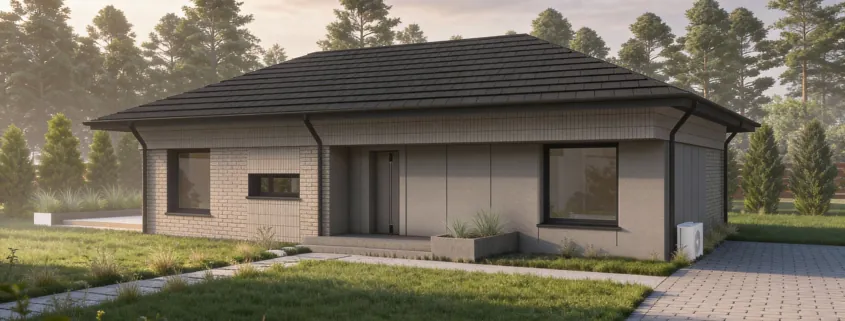 Parterowy dom z keramzytu PREF105