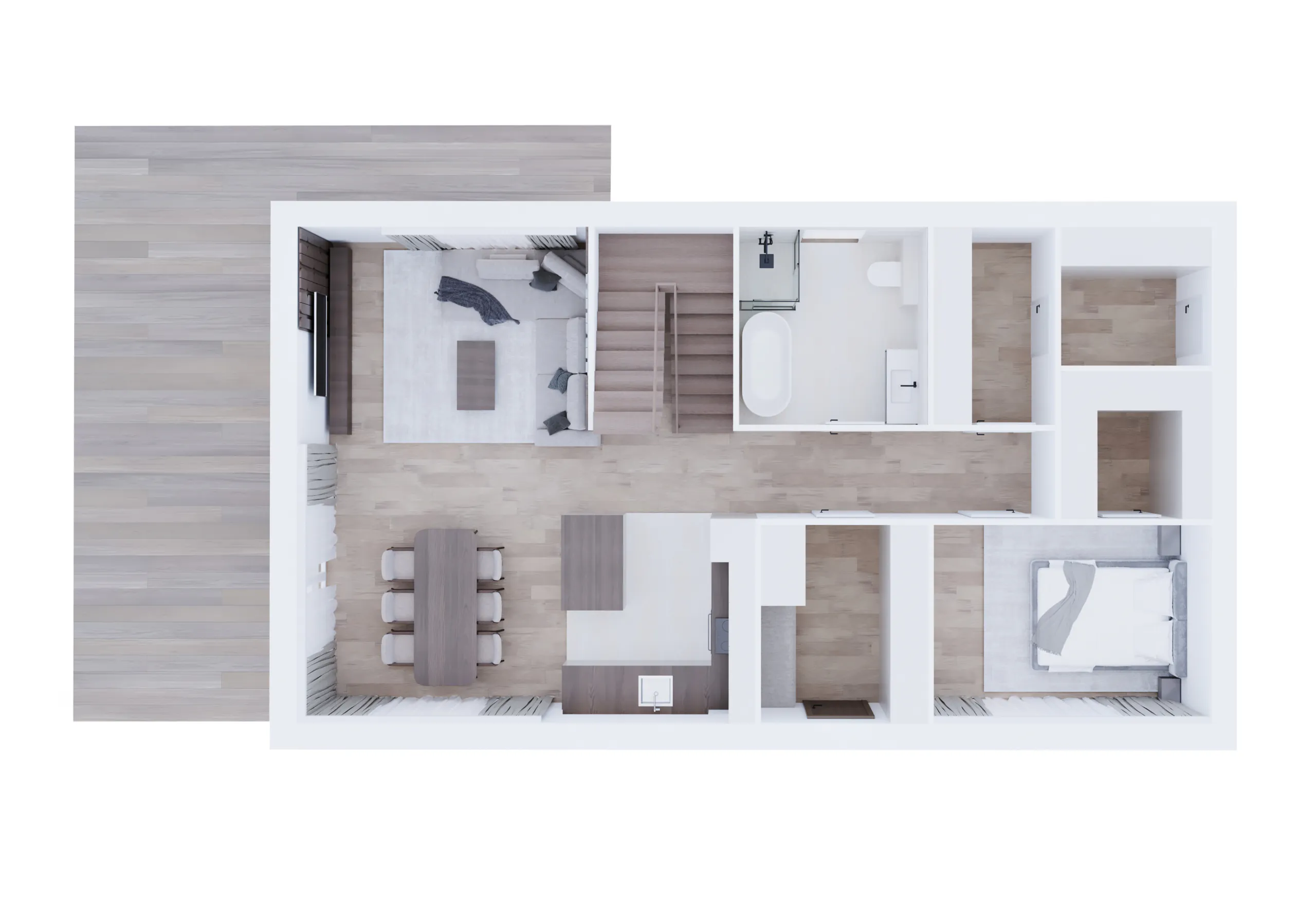 Zestawienie pomieszczeń parter IN164